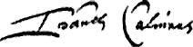 Signature de Jean Calvin