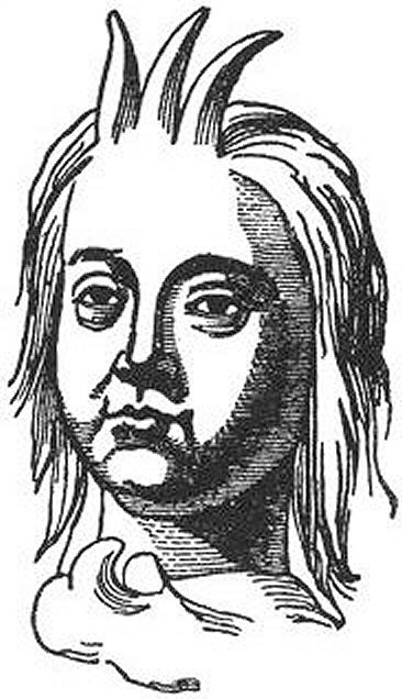 La t�te � trois cornes de Togrul Begh.