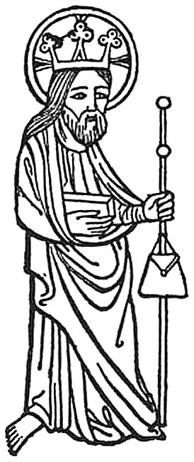 L'image papale de Dieu avec la feuille de tr�fle.