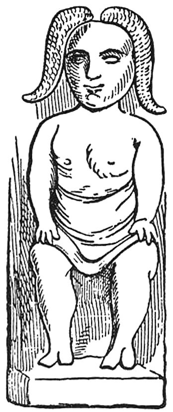 L'Enfant divin et merveilleux portant des cornes de b�lier en �trurie.