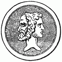 Janus, le dieu � deux t�tes.