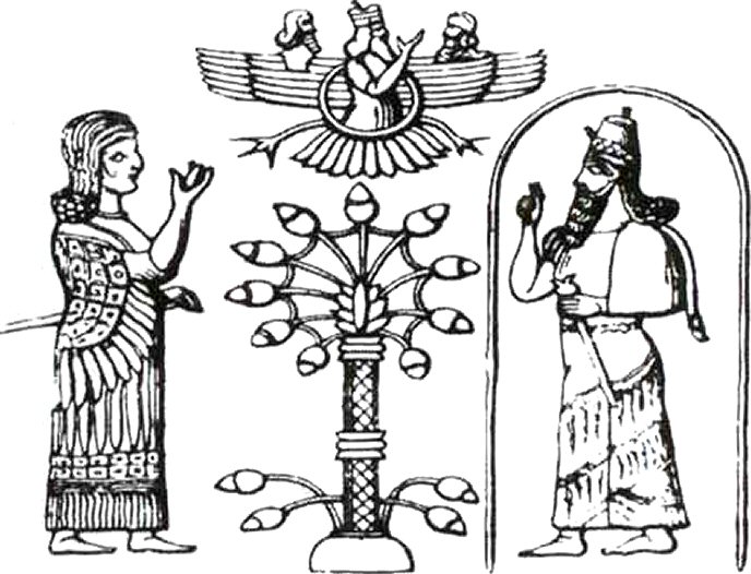 La triple divinit� des anciens Assyriens.