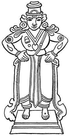 Vichnou avec le coeur symbolique.