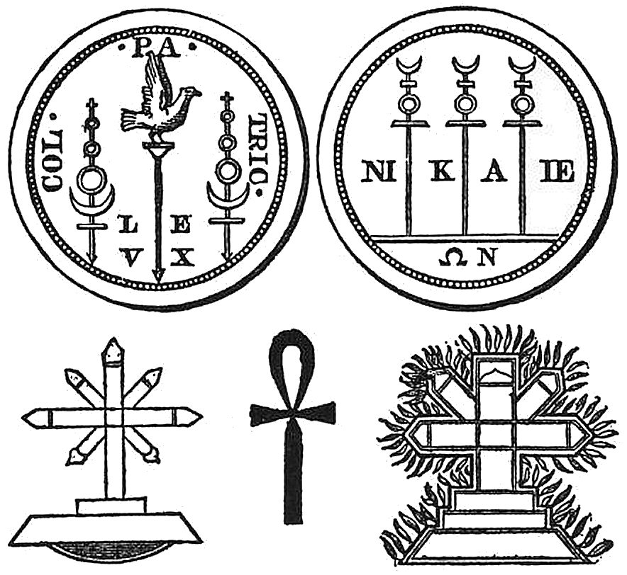 Divers exemples des croix pa�ennes