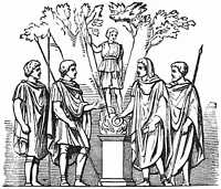 L'empereur Trajan br�lant de l'encens � la d�esse Diane avec une t�te de sanglier.